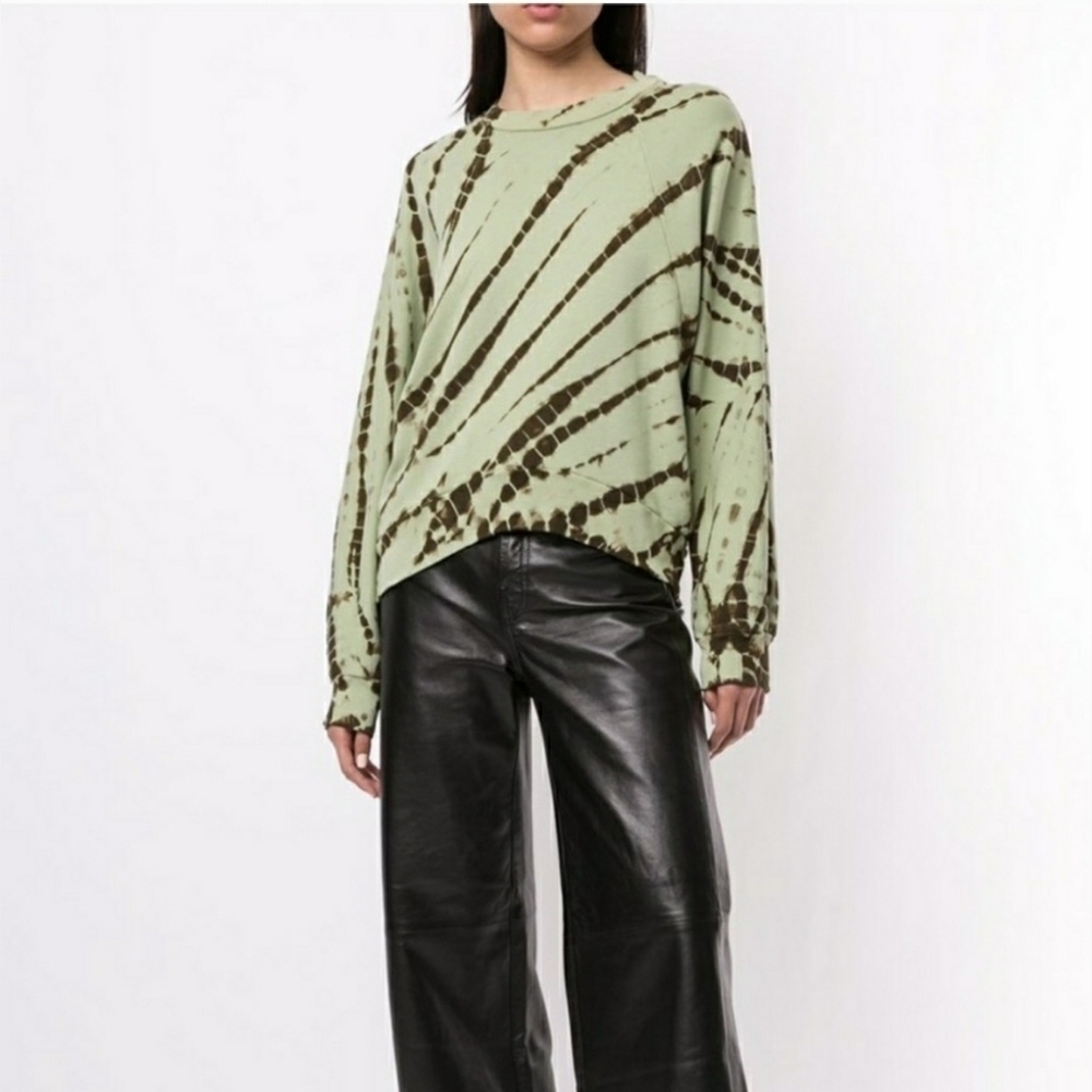 PROENZA SCHOULER, WHITE LABEL Modified Raglan Tie Dye Sweatshirt, Size XS